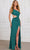 SCALA 80110 - Asymmetric Neck Beaded Stripe Evening Dress Prom Dresses 000 / Mermaid