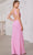 SCALA 80110 - Asymmetric Neck Beaded Stripe Evening Dress Prom Dresses