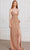 SCALA 80112 - Beaded Ornate Fitted Evening Dress Prom Dresses 000 / Rose Gold