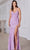 SCALA 80113 - Criss-Cross Back Jeweled Evening Dress Prom Dresses 000 / Lavender(A)