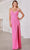 SCALA 80117 - Swirl Beaded V-Neck Evening Dress Evening Dress 000 / Shiny Fuchsia