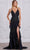 SCALA 80118 - Beaded Applique Tiered Skirt Evening Dress Prom Dresses 000 / Black