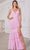 SCALA 80118 - Beaded Applique Tiered Skirt Evening Dress Prom Dresses 000 / Soft Pink