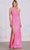 SCALA 80122 - Sequined Cutout Back Evening Dress Evening Dress 000 / Shiny Fuchsia