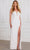 SCALA 80128 - Floral Beaded V-Neck Evening Dress Evening Dress 000 / Ivory