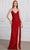 SCALA 80129 - Low V-Back Beaded Evening Dress Prom Dresses 000 / Red