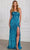 SCALA 80130 - Sparkling Scoop Neck Evening Dress Prom Dresses 000 / Iris