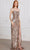 SCALA 80130 - Sparkling Scoop Neck Evening Dress Prom Dresses 000 / Rose Gold