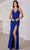 SCALA 80142 - Crisscross Back Sleeveless Prom Gown Prom Dresses 000 / Royal