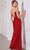 SCALA 80151 - Illusion Side Plunging Neckline Evening Dress Evening Dresses