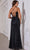 SCALA 80151 - Illusion Side Plunging Neckline Evening Dress Evening Dresses