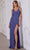 SCALA 80155 - Sleeveless Cut-Out Detailed Back Prom Gown Prom Dresses 000 / Purple