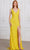 SCALA 80155 - Sleeveless Cut-Out Detailed Back Prom Gown Prom Dresses 000 / Sunflower