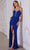 SCALA 80159 - Sequined Sleeveless Prom Gown Prom Dresses 000 / Royal