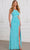 SCALA 80162 - One-Sleeve Sequined Prom Gown Prom Dresses 000 / Ocean