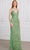 SCALA 80163 - Sequined Open Back Prom Gown Prom Dresses 000 / Sage Green