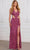 SCALA 80164 - Cut-Out Detailed V-Neck Prom Gown Prom Dresses 000 / Tanny Port