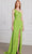 SCALA 80167 - Sequined Lace-Up Back Prom Gown Prom Dresses 000 / Lime Green