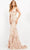 Sequin Embellished Evening Gown 02753SC Prom Dresses 00 / Rose/Gold