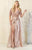 Sequined V-Neck Evening Dress MQ1852 Evening Dresses 6 / Rosegold