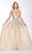 Shail K - 12207 Sleeveless Sequin Embellished Prom Gown Special Occasion Dress 6 / Gold