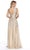 Shail K - 12207 Sleeveless Sequin Embellished Prom Gown Special Occasion Dress 6 / Gold