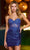 Sherri Hill 55665 - Lace Embroidered Strapless Cocktail Dress Special Occasion Dress 000 / Royal