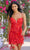 Sherri Hill 55794 - Floral-Detailed Short Dress Homecoming Dresses 000 / Red