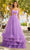 Sherri Hill 55982 - Ruched Floral Accent Prom Dress Special Occasion Dress 000 / Lilac