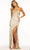 Sherri Hill 56011 - A-Line Cut Glass Prom Dress Special Occasion Dress 000 / Ivory/Gold/Silver