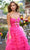 Sherri Hill 56036 - Strapless Bow Accented Prom Gown Evening Dresses 10 / Pink/Black