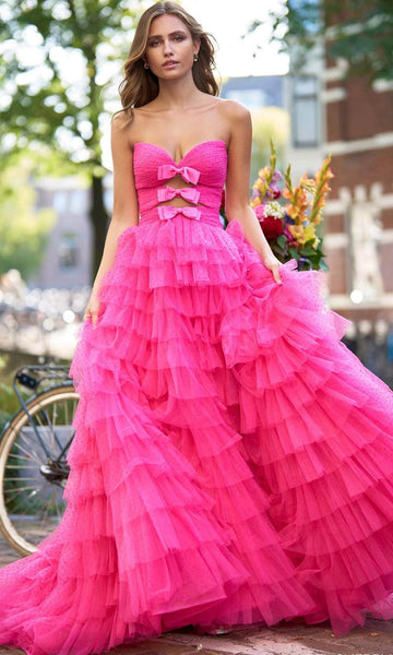Shop the Sheri Embellished Chiffon Dress Pink
