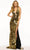 Sherri Hill 56037 - Cut Glass Halter Prom Dress Prom Dresses 000 / Black/Gold