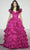 Sherri Hill 56039 - Taffeta Ruffle Ballgown Ball Gowns 000 / Fuchsia