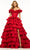 Sherri Hill 56039 - Taffeta Ruffle Ballgown Ball Gowns 000 / Red