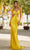 Sherri Hill 56056 - Rosette Cutout Gown Evening Dresses 000 / Yellow