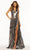 Sherri Hill 56060 - Pleated Metallic Gown Evening Dresses 000 / Gunmetal