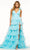 Sherri Hill 56066 - Bow Off Shoulder Sleeve Gown Prom Dresses 000 / Light Blue