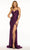 Sherri Hill 56072 - High Slit Beaded Prom Gown Evening Dresses 000 / Plum