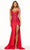 Sherri Hill 56072 - High Slit Beaded Prom Gown Evening Dresses 000 / Red