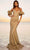 Sherri Hill 56121 - Plunging Lace Gown Evening Dresses 000 / Gold