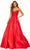 Sherri Hill 56183 - V-Neck A-Line Ball Gown Ball Gowns 000 / Red