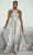 Sherri Hill 56195 - Cross Strap Metallic Gown Prom Dresses 000 / Silver