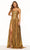 Sherri Hill 56257 - Pleated A-Line Evening Gown Evening Dresses 000 / Gold