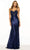 Sherri Hill 56277 - Sleeveless Lace Embellished Gown Prom Dress 000 / Navy