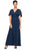 SLNY 9113130 - Flutter Sleeve Ruched Evening Gown Mother of the Bride Dresses