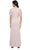 SLNY 9133233 - Ruched Waist Glitter Mesh Evening Gown Special Occasion Dress