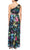 SLNY 9171928 - Floral Printed One Shoulder Prom Dress Prom Dresses 10 / Black Multi