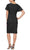 SLNY 9227166 - Surplice Neck Sheath Dress Semi Formal