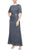 SLNY 9233153 - Glitter Mesh Embellished Dress Mother of the Bride Dresses 4P / Smoke